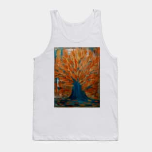 Abstract copper tree in metallic paint Tank Top